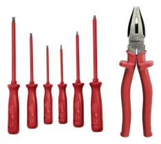 Jogo Chave Fenda Phillips E Alicate Universal Kit Gedore Jogo Chave Fenda Phillips E Alicate Universal Kit Gedore