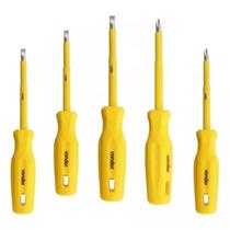 Jogo Chave Fenda/phillips Isolada 1000v 5 Pçs Profissional