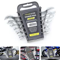 Jogo Chave Fixa 6 - 17 mm 6 Peças Aço Carbono Tradestar