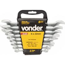 Jogo Chave Fixa 6-22mm Cromo Fosco 8 pçs Supor Vonder
