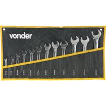 Jogo Chave Fixa 6-32mm Cromo Cromada 12 pçs Es Vonder
