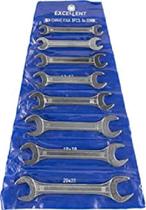 Jogo chave fixa 8 peças eda - 6 a 22mm