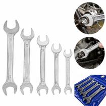 Jogo Chave Fixa Boca 6 A 15Mm Kit 5 Pecas Aco Cromada Multiuso Casa Oficina Mecanica Profissional Jogo Chave Fixa Boca 6 A 15Mm Kit 5 Pecas Aco Cromada Multiuso Casa Oficina Mecanica Profissional