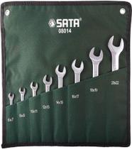 Jogo Chave Fixa De 6X7 A 20X22Mm Com 8 Peças Sata St08014Sj Jogo Chave Fixa De 6X7 A 20X22Mm Com 8 Peças Sata St08014Sj