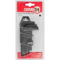 Jogo chave hexag allen curta 1,5 a 10mm 9pcs - nove54/vonder