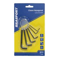 Jogo Chave Hexagonal 1,5 a 6mm - Brasfort 8215 Jogo Chave Hexagonal 1,5 a 6mm - Brasfort 8215