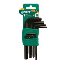 Jogo Chave Hexagonal Curta Sata 1,5 a 10mm 9 Peças