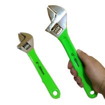 Jogo Chave Inglesa Ajustável 2 Peças 12 E 8 Polegadas