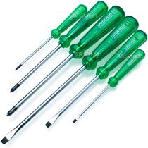 Jogo Chave Philips E Fenda Pontas Imantadas Magnéticas Aço 6 Peças Jogo Chave Philips E Fenda Pontas Imantadas Magnéticas Aço 6 Peças