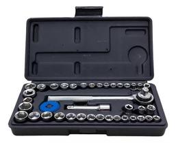 Jogo Chave Soquete C/ Catraca Reversível 40 Pçs