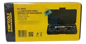 Jogo Chave Soquete C/ Catraca Reversível 40 Peças Startools Jogo Chave Soquete C/ Catraca Reversível 40 Peças Startools