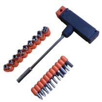 Jogo Chave Tipo T C/Fenda Philips Allen Torx Soquete 21 Pçs