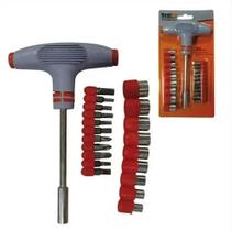 Jogo chave tipo t soquetes e bits 21pcs - bestfer