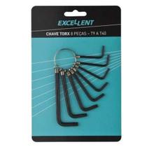 Jogo chave torx 8 peças t9 a t40 excellent - EDA