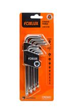 Jogo Chave Torx Longa T10 A T50 Foxlux 9 Pçs Cromo Vanádio Jogo Chave Torx Longa T10 A T50 Foxlux 9 Pçs Cromo Vanádio
