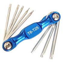 Jogo Chave Torx T6 A T25 Com Furo Guia Tipo Canivete - SONECA