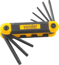 Jogo chave torx t9-t40 canivete plástico cromo vanádio com 8 peças vtx3 - Vonder