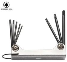 Jogo Chave Torx Tipo Canivete Jogo C/8 Pontas T9 A T40 - Eda