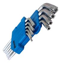 Jogo Chave Torx Torque Cromo Vanádio Média 9 Peças Suporte