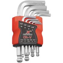 Jogo Chaves Allen Hexagonais Curtas 9 Peças 1,5 a 10mm