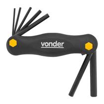 Jogo Chaves Allen Profissional Vonder 2-8mm Hexagonal com Suporte 7 Peças Jogo Chaves Allen Profissional Vonder 2-8mm Hexagonal com Suporte 7 Peças