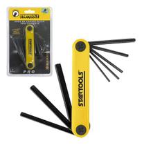 Jogo Chaves Allen Tipo Canivete 8 Peças 1,5 a 8mm Aço Carbono