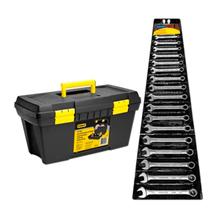 Jogo Chaves Aperto Combinada 17 Pçs + Caixa Ferramentas Jogo Chaves Aperto Combinada 17 Pçs + Caixa Ferramentas