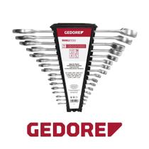 Jogo chaves combinadas gedore red 1/4 a 1.1/4 pol 16 pecas