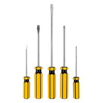 Jogo Chaves De Fenda E Philips 5 Peças Em Aço