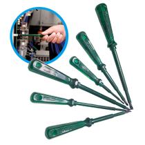 Jogo Chaves De Fenda e Philips Isolada 6 Peças Eletricista Tramontina Jogo Chaves De Fenda e Philips Isolada 6 Peças Eletricista Tramontina