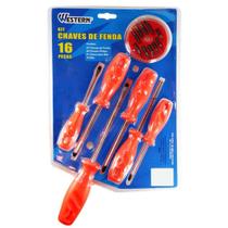 Jogo Chaves De Fenda Philips E Bits 16 Peças 307/16 Western
