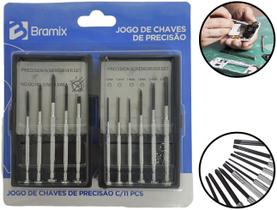 Jogo Chaves De Precisão Para Manutenção De Relógio Celular Óculos Fenda E Phillips 11 Peças Jogo Chaves De Precisão Para Manutenção De Relógio Celular Óculos Fenda E Phillips 11 Peças