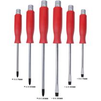 Jogo Chaves Fenda Phillips 6 Peças Sextavado de impacto