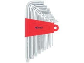 Jogo chaves hexagonais TORX LONGA T10-T50 CRV 9Pecas MTX