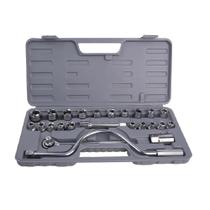 Jogo chaves soquete com maleta roda 8-22mm complet com 24 peças e catraca 1/2 profissional