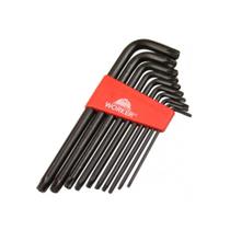 Jogo chaves torx longa t9-t50 10 peças worker