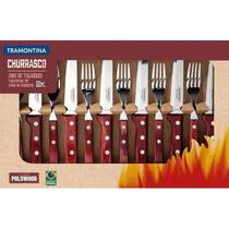 Jogo churrasco 12pcs polywood vermelho