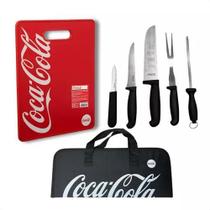 Jogo Churrasco Completo Coca-cola Com Tábua Corte Exclusiva