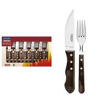 Jogo Churrasco Inox 12 Peças Polywood Castanho - 21199996