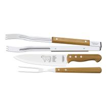 Jogo Churrasco Inox Dynamic 3 Peças Facas e Garfo