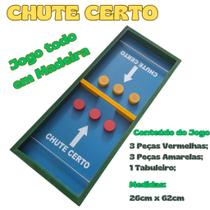 Jogo Chute Certo - Chutes ao Gol Tabuleiro Estilingol Futebol de Botão Brinquedo Educativo Pedagógico