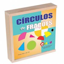 Jogo Círculos de Frações Carlu MDf 55 Peças Ref. 1372