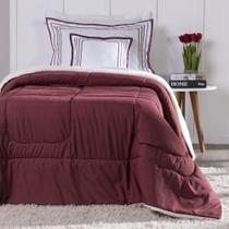 Jogo Coberdrom Soft 03 Pç Solteiro 400 Fios Vermelho Marsala