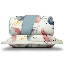 Jogo Cobre Leito Solteiro Malha Soft Constelacao Azul Jogo Cobre Leito Solteiro Malha Soft Constelacao Azul