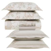 Jogo Colcha e Lençol Queen Karsten Algodão Percal 200 Fios 07 Peças Jogo Colcha e Lençol Queen Karsten Algodão Percal 200 Fios 07 Peças