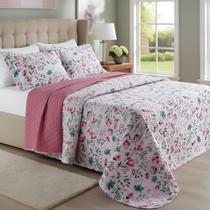 Jogo Colcha King Size Cama Box Nyla Cobre Leito 200 Fios Dupla Face Luxuosa Avere