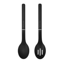 Jogo Colher Perfurada e Sólida Multiuso Preto KitchenAid Jogo Colher Perfurada e Sólida Multiuso Preto KitchenAid