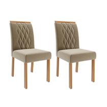 Jogo com 02 Cadeiras Juliana Wood Ii Madeira/Joli