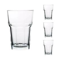 Jogo Com 03 Copo De Vidro 350Ml Água Suco Bebidas Em Geral