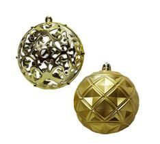 Jogo com 06 Bolas Mista Fosca Arabesco Vazado 8cm